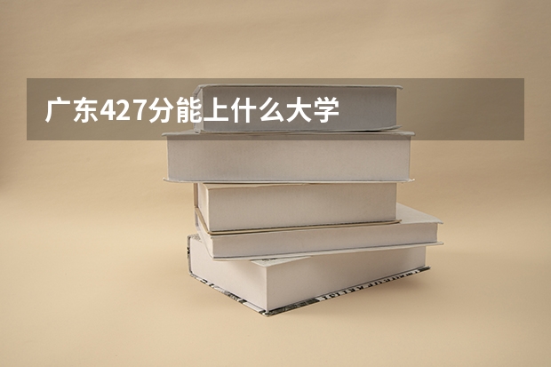 广东427分能上什么大学