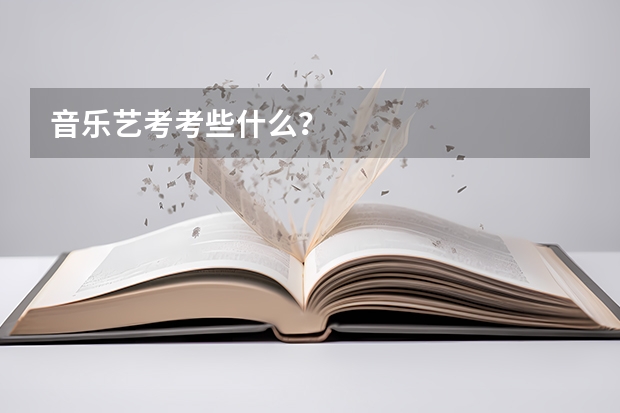 音乐艺考考些什么？