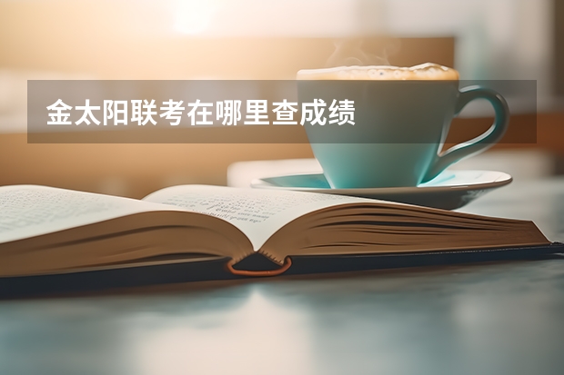 金太阳联考在哪里查成绩