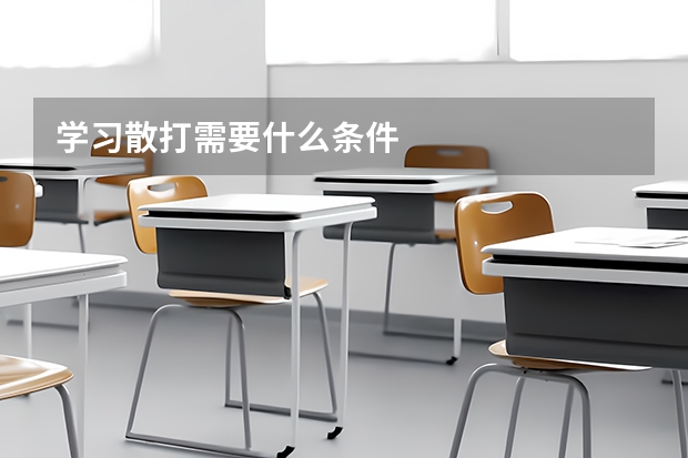 学习散打需要什么条件