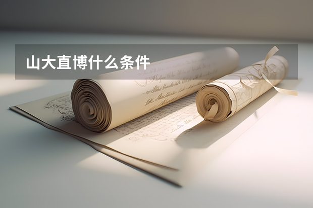 山大直博什么条件