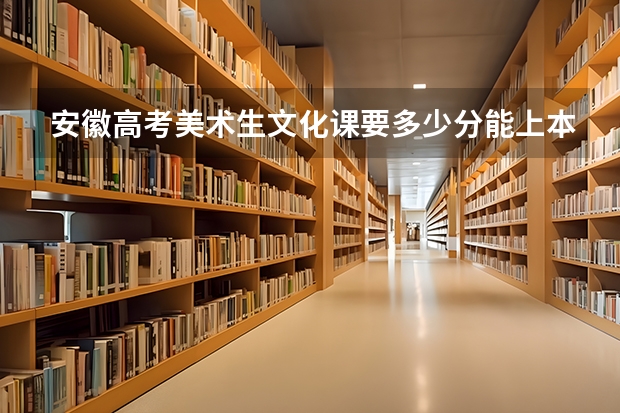 安徽高考美术生文化课要多少分能上本科