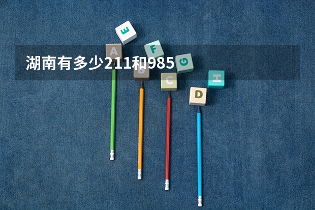 湖南有多少211和985
