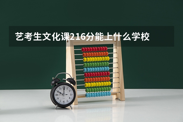 艺考生文化课216分能上什么学校