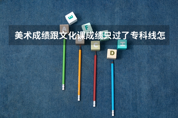 美术成绩跟文化课成绩只过了专科线怎么报学校？
