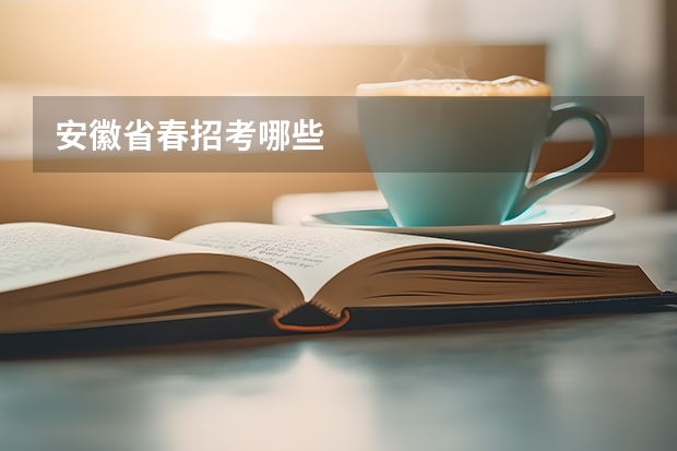 安徽省春招考哪些