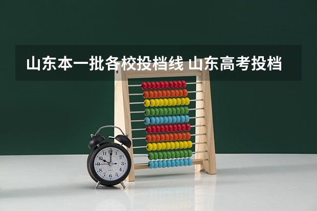 山东本一批各校投档线 山东高考投档线