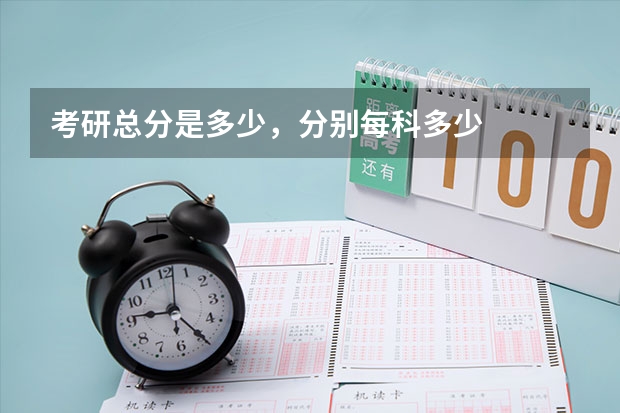 考研总分是多少，分别每科多少