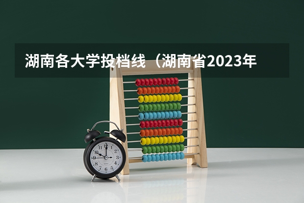 湖南各大学投档线（湖南省2023年普通高校招生高职专科批(普通类)第一次投档分数线）