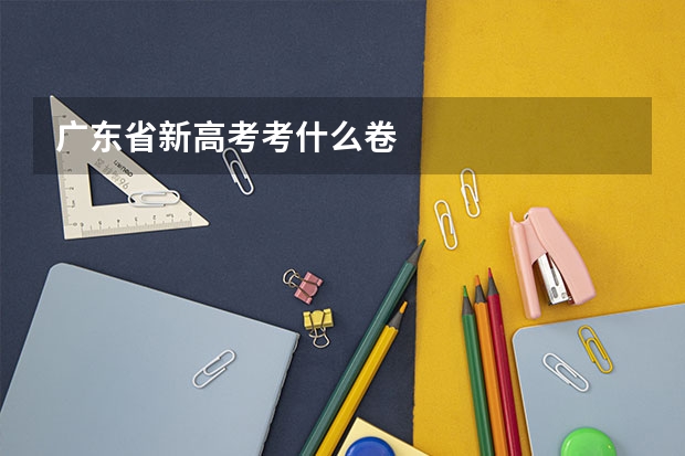 广东省新高考考什么卷