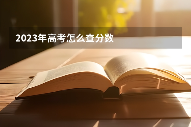 2023年高考怎么查分数
