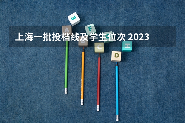 上海一批投档线及学生位次 2023上海各大学录取分数线