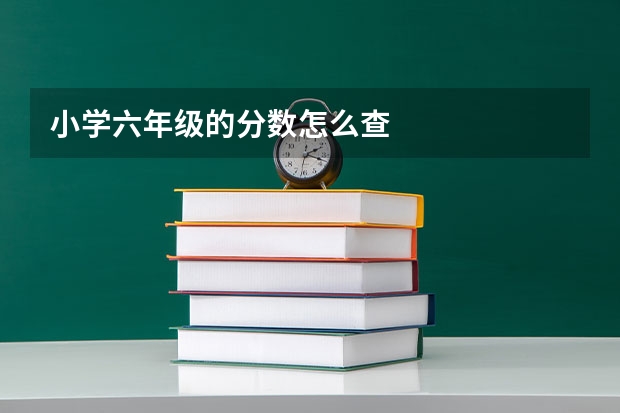 小学六年级的分数怎么查