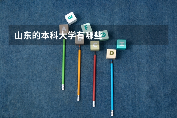 山东的本科大学有哪些
