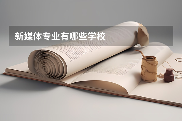 新媒体专业有哪些学校