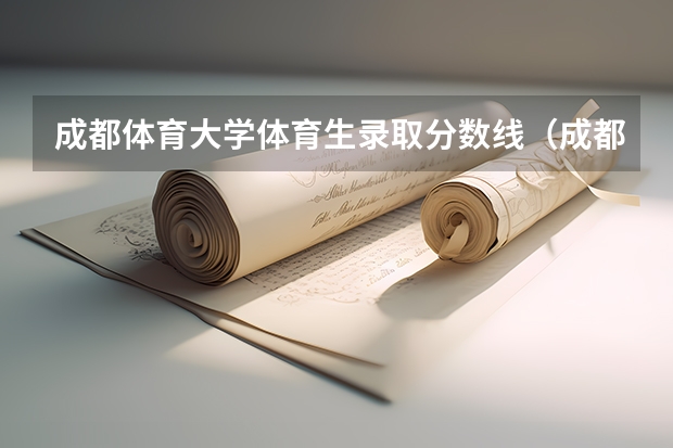 成都体育大学体育生录取分数线（成都体育学院体育生录取分数线）