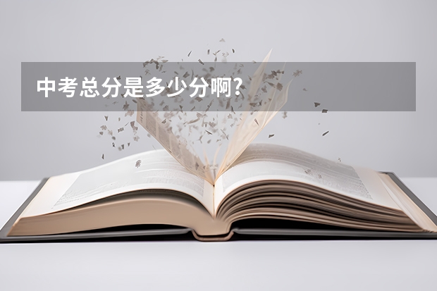 中考总分是多少分啊?