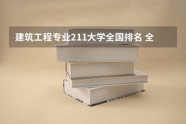 建筑工程专业211大学全国排名 全国建筑学专业大学排名