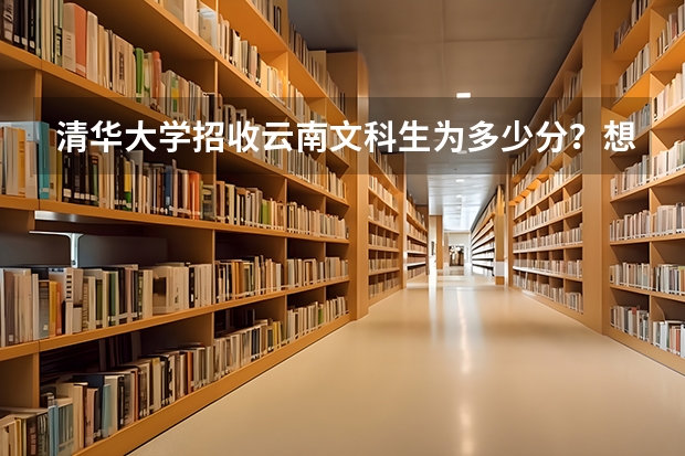 清华大学招收云南文科生为多少分？想要考上清华大概需要多少分？谢谢啦