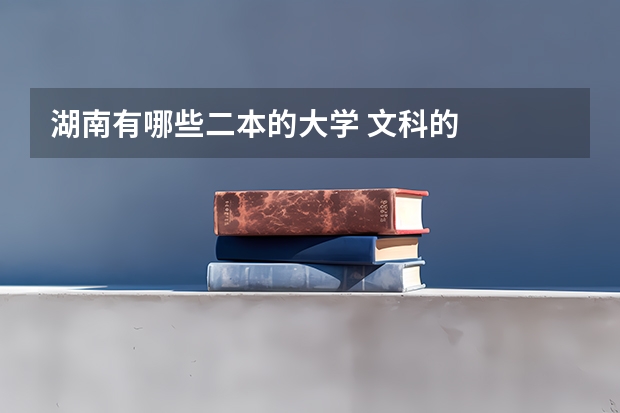 湖南有哪些二本的大学 文科的