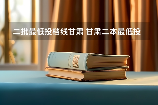 二批最低投档线甘肃 甘肃二本最低投档线