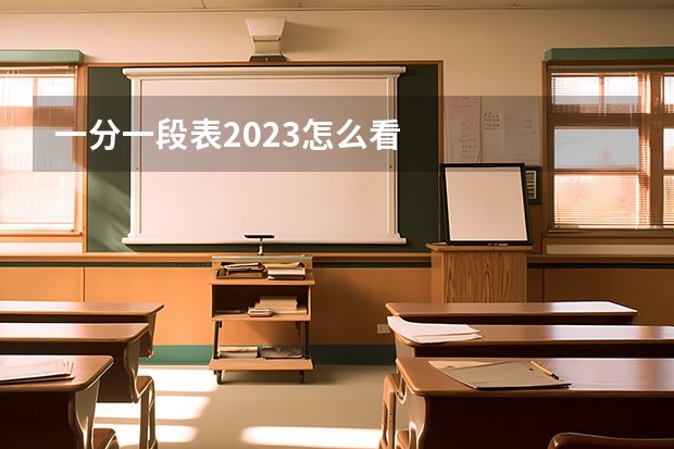 一分一段表2023怎么看