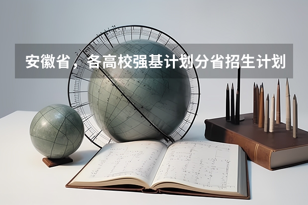 安徽省，各高校强基计划分省招生计划？（强基计划大学名单）