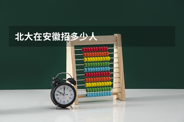 北大在安徽招多少人