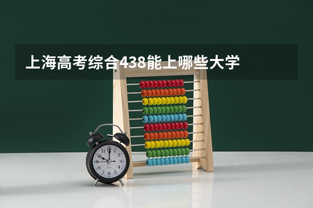 上海高考综合438能上哪些大学