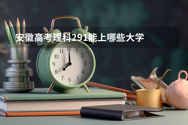 安徽高考理科291能上哪些大学