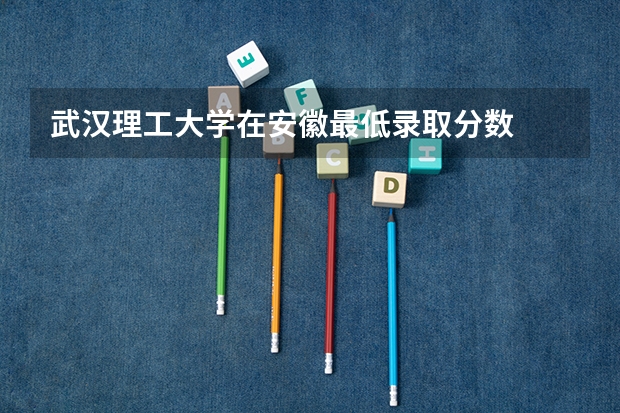 武汉理工大学在安徽最低录取分数