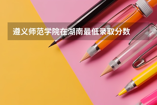 遵义师范学院在湖南最低录取分数
