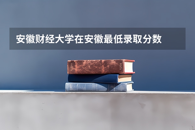 安徽财经大学在安徽最低录取分数
