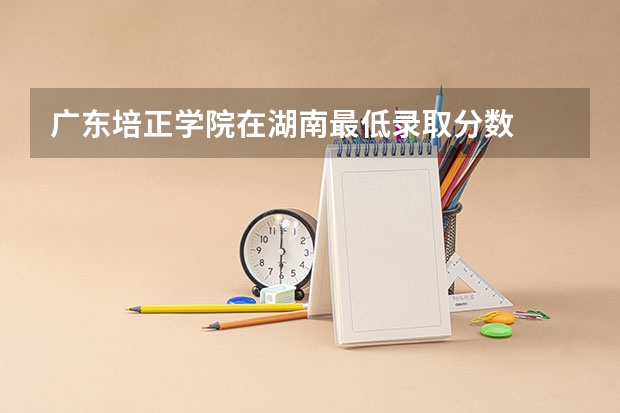 广东培正学院在湖南最低录取分数