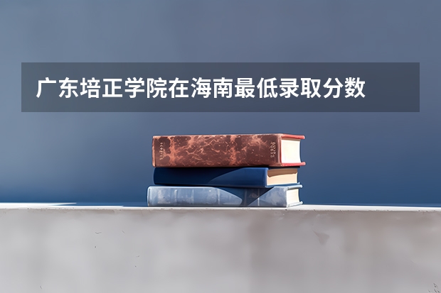 广东培正学院在海南最低录取分数
