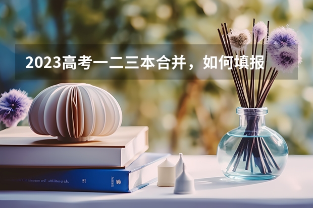 2023高考一二三本合并，如何填报志愿？