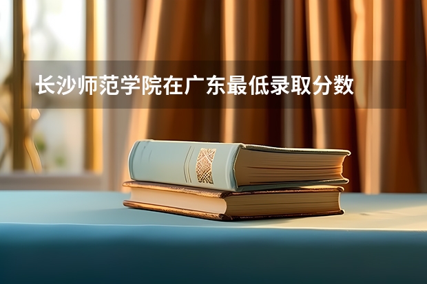 长沙师范学院在广东最低录取分数
