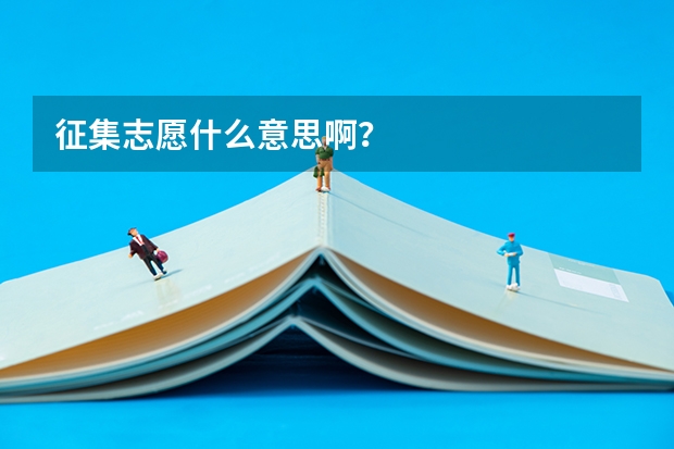 征集志愿什么意思啊？
