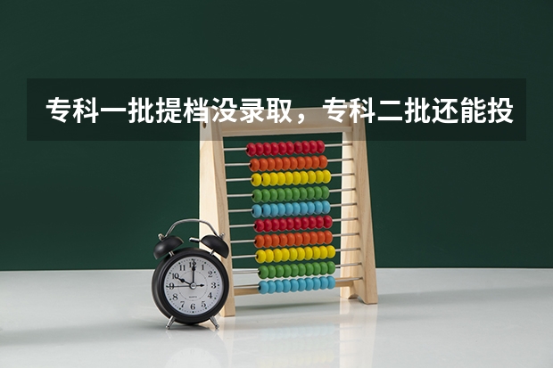 专科一批提档没录取，专科二批还能投档吗