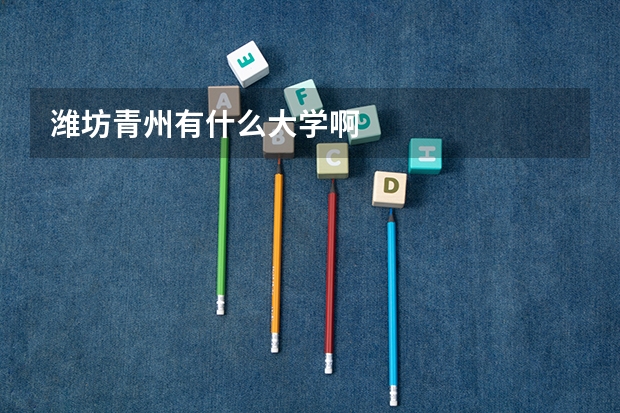 潍坊青州有什么大学啊