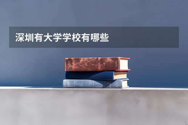 深圳有大学学校有哪些