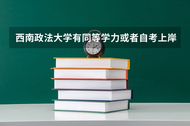西南政法大学有同等学力或者自考上岸的吗？