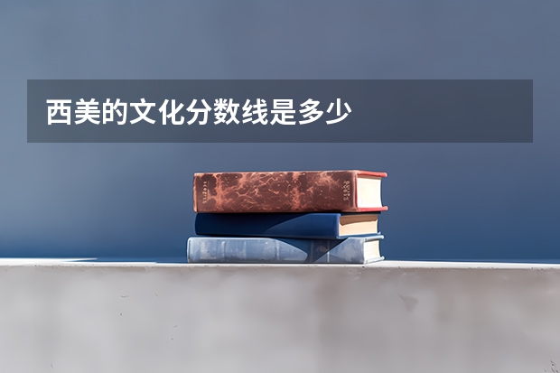 西美的文化分数线是多少