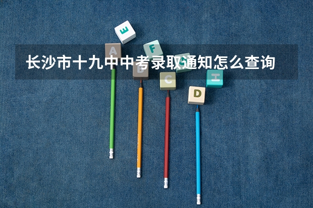 长沙市十九中中考录取通知怎么查询