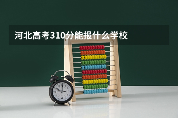 河北高考310分能报什么学校