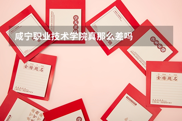 咸宁职业技术学院真那么差吗