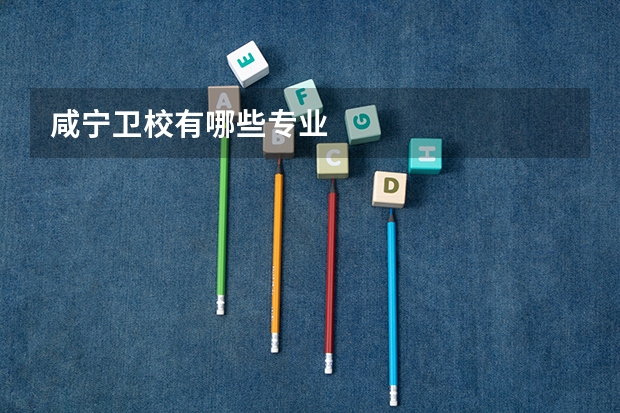 咸宁卫校有哪些专业