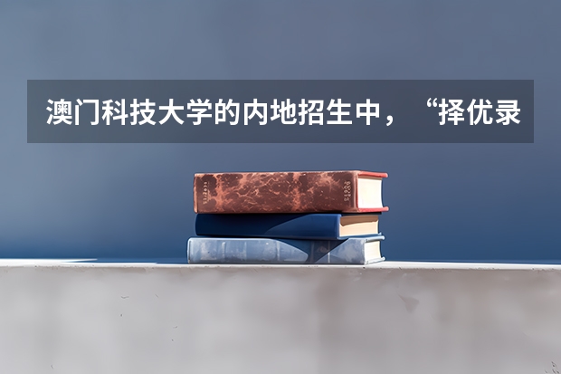 澳门科技大学的内地招生中，“择优录取”的择优是指英语成绩吗？