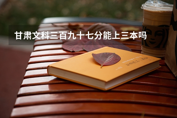 甘肃文科三百九十七分能上三本吗