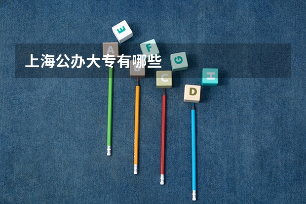 上海公办大专有哪些
